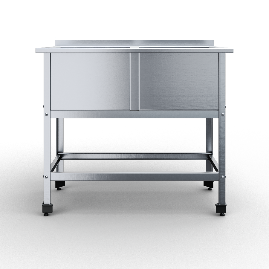 Ванна моечная сварная 2 емкости 950х530х850