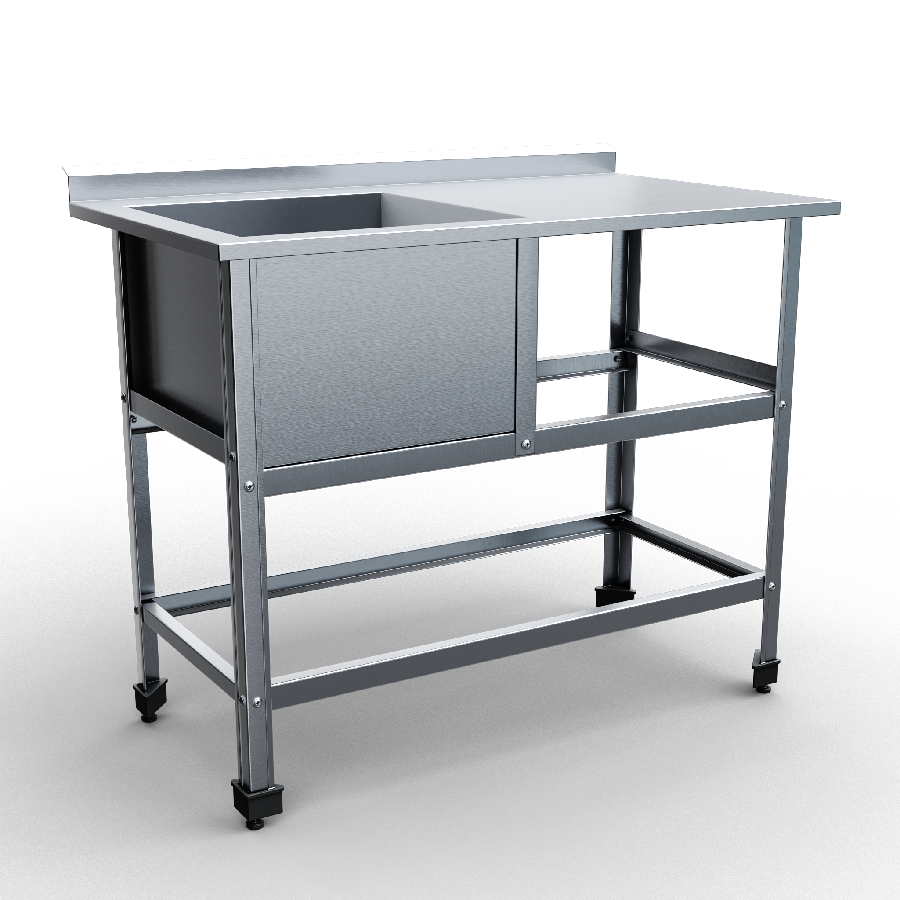 Ванна-стол, рабочая поверхность-справа 900х700х850