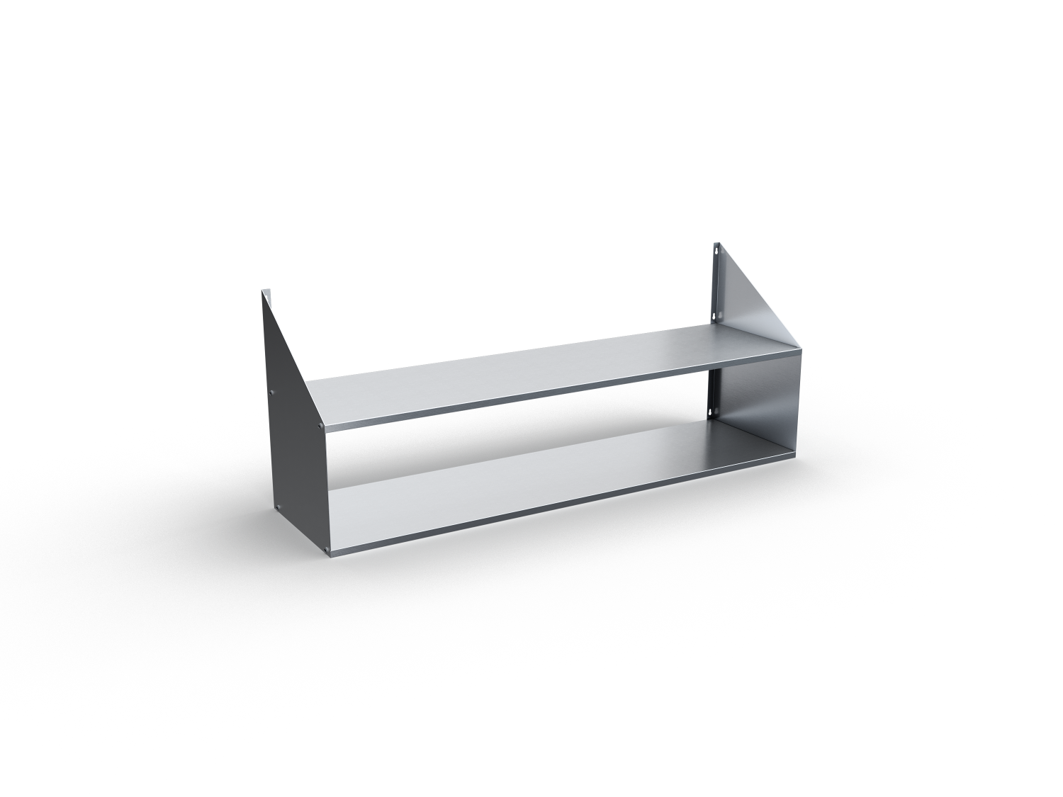 Полка настенная сплошная 2-х ярусная ПКЧ-2-13/3-С