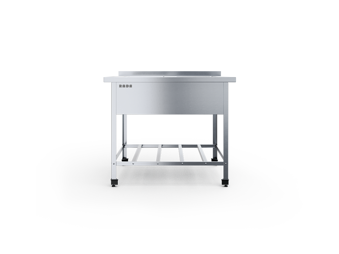 Ванна моечная цельнотянутая 2 емкости 500х400х300, с бортом (арт. ВМЦ-2-10/7-Р)