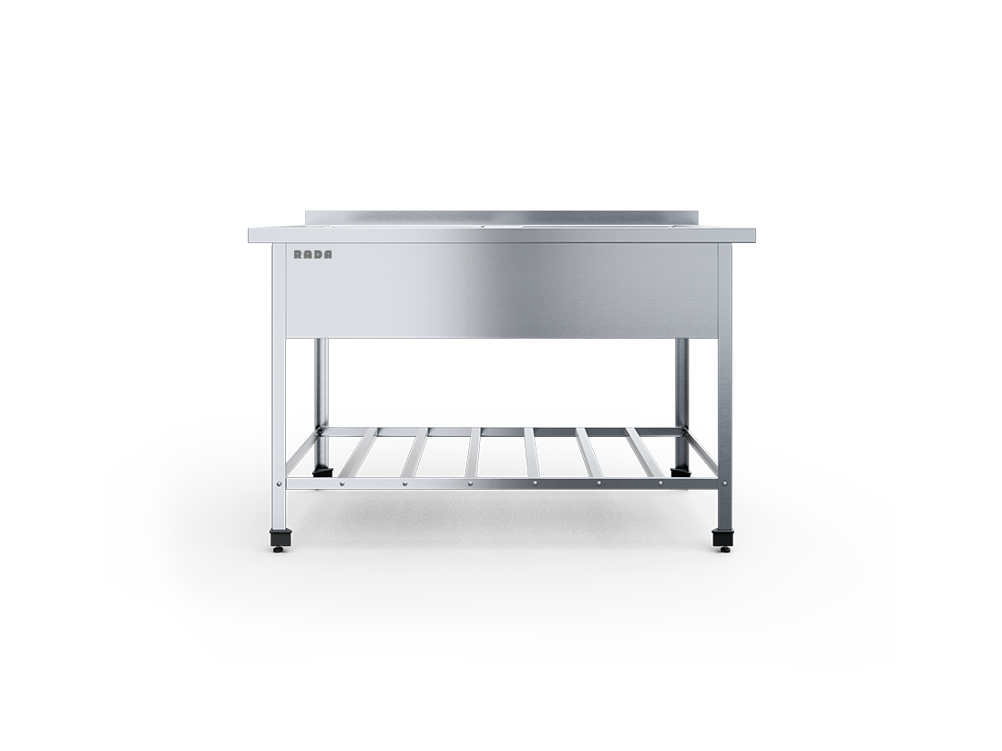 Ванна моечная цельнотянутая 2 емкости 600х500х300, с бортом (арт. ВМЦ-2-13/7-Р)