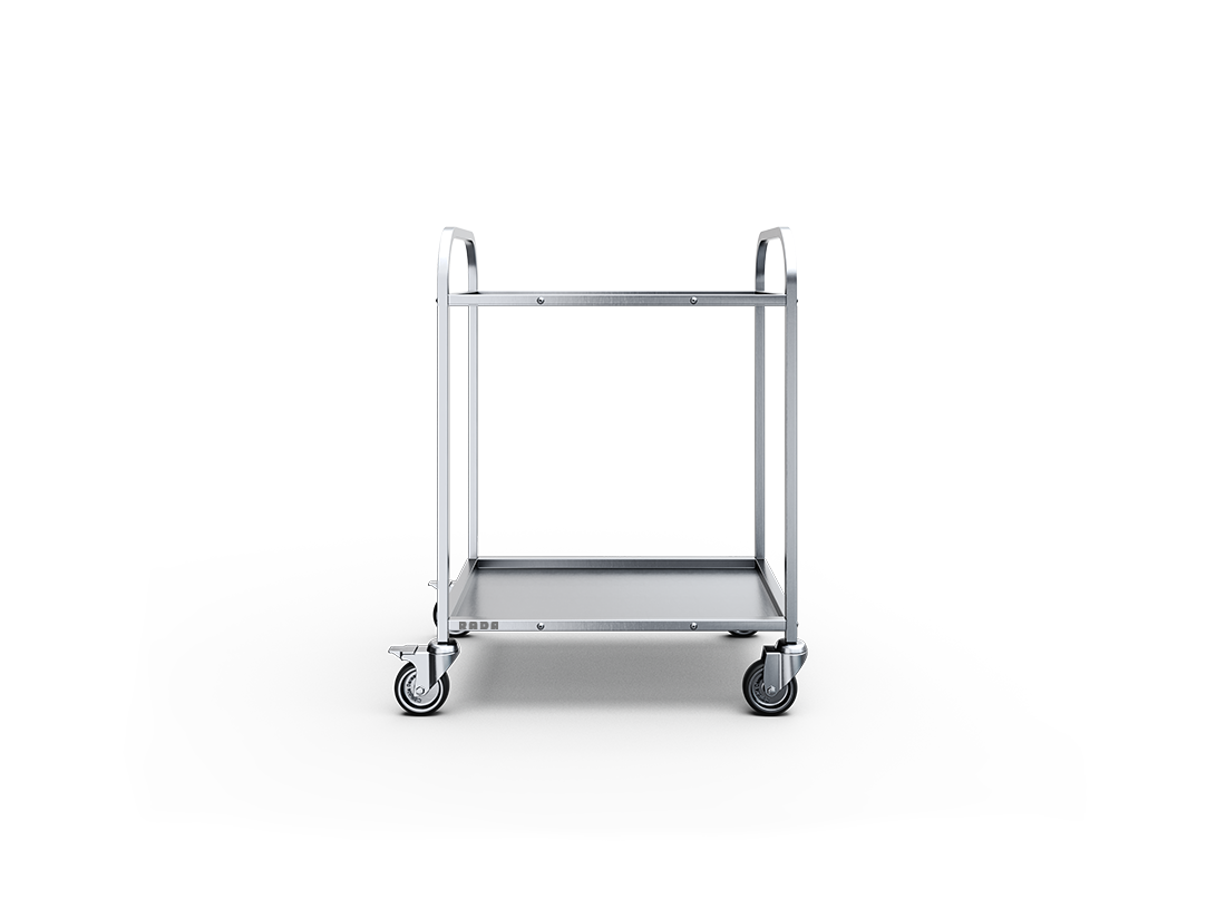 Тележка сервировочная 600х400х900 с двумя полками