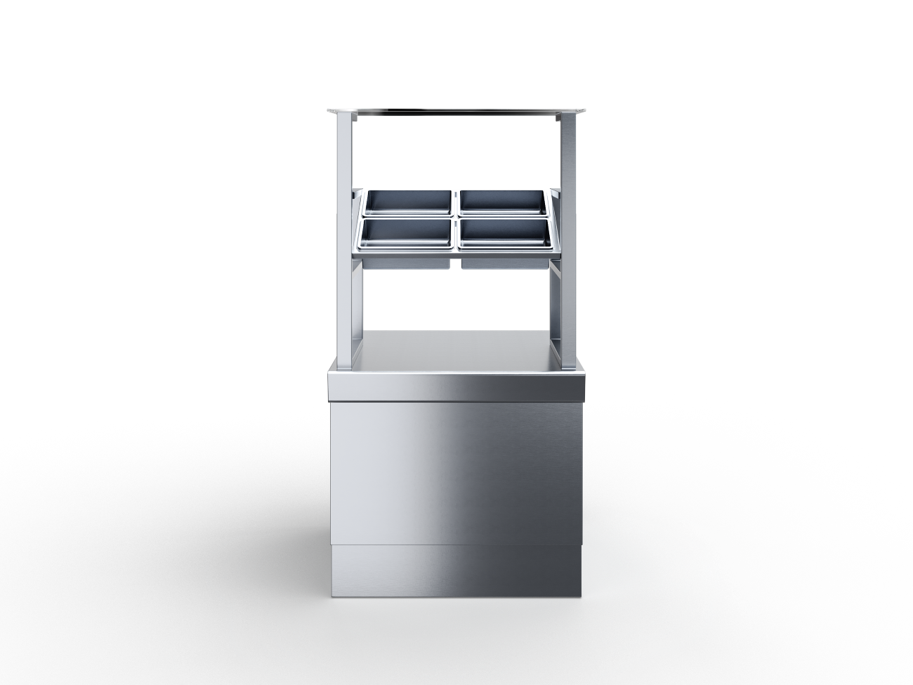 Прилавок для приборов и подносов с заниженной столешницей 600