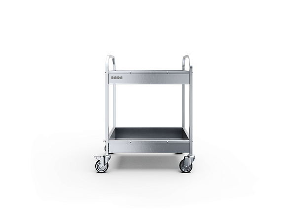 Тележка для сбора посуды 800х500х850 с двумя полками